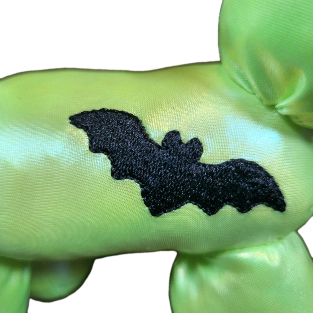 Way‎ To Celebrate 8in Iridescent Halloween Balloon Dog Plush Lime Green